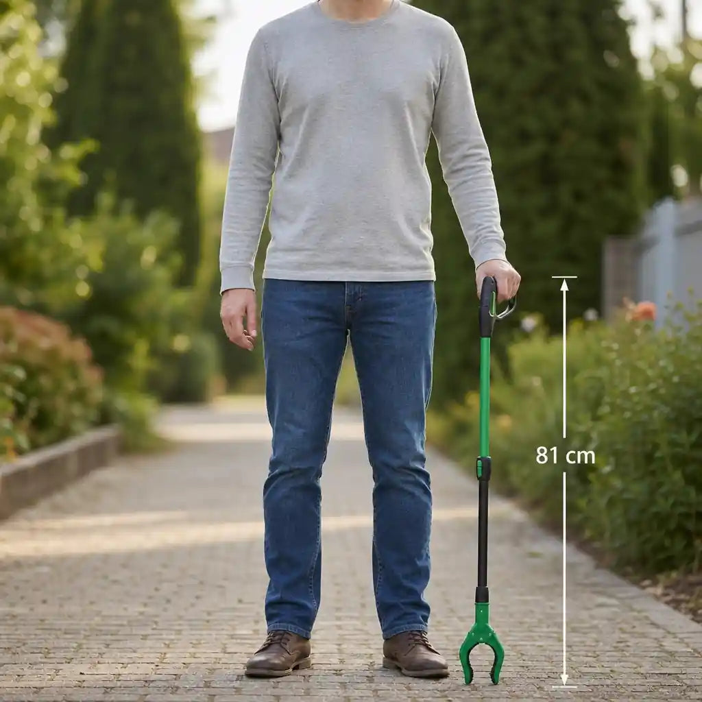 Greifzange 81 cm – Müllgreifer & Greifhilfe mit Magnet, 360° drehbar