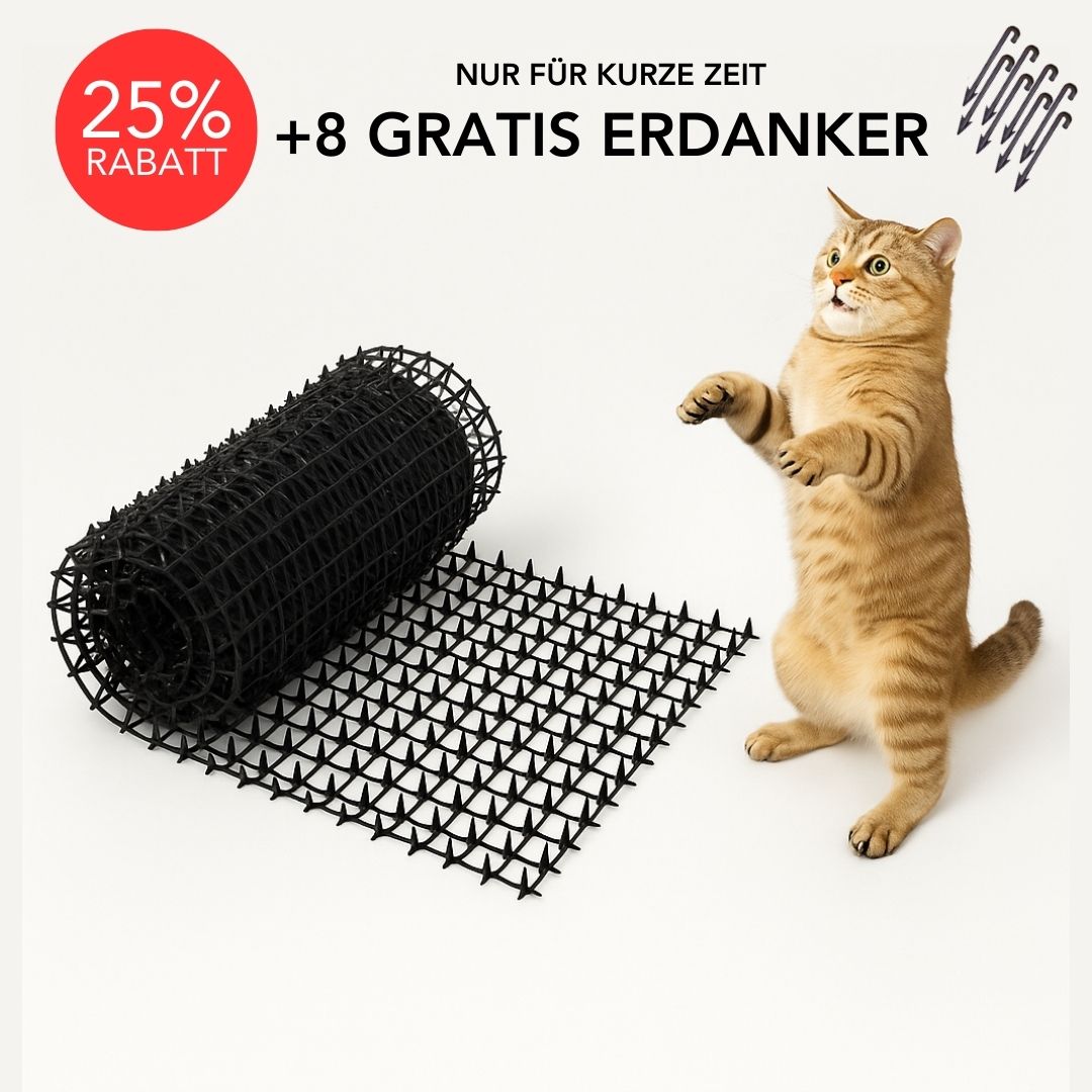 Katzenabwehrmatte inkl. 8 GRATIS Erdnägeln