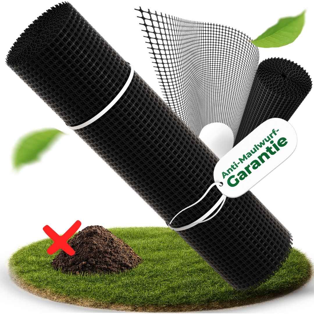 Premium Maulwurfgitter | 270g/m² | Rollrasen-Gitter | Schwarz