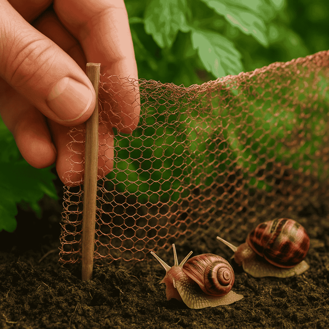 Schneckenschutz aus Kupfer