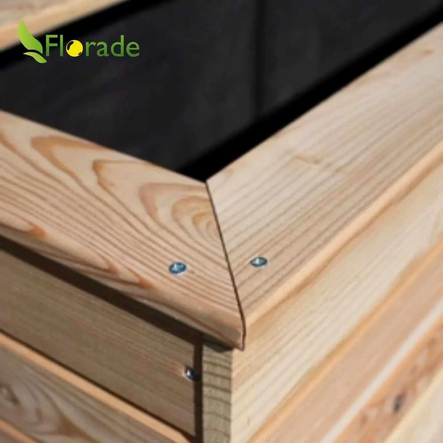 Hochbeet ohne Boden aus Lärchenholz - inkl. integrierter Schutzfolie - Florade.de