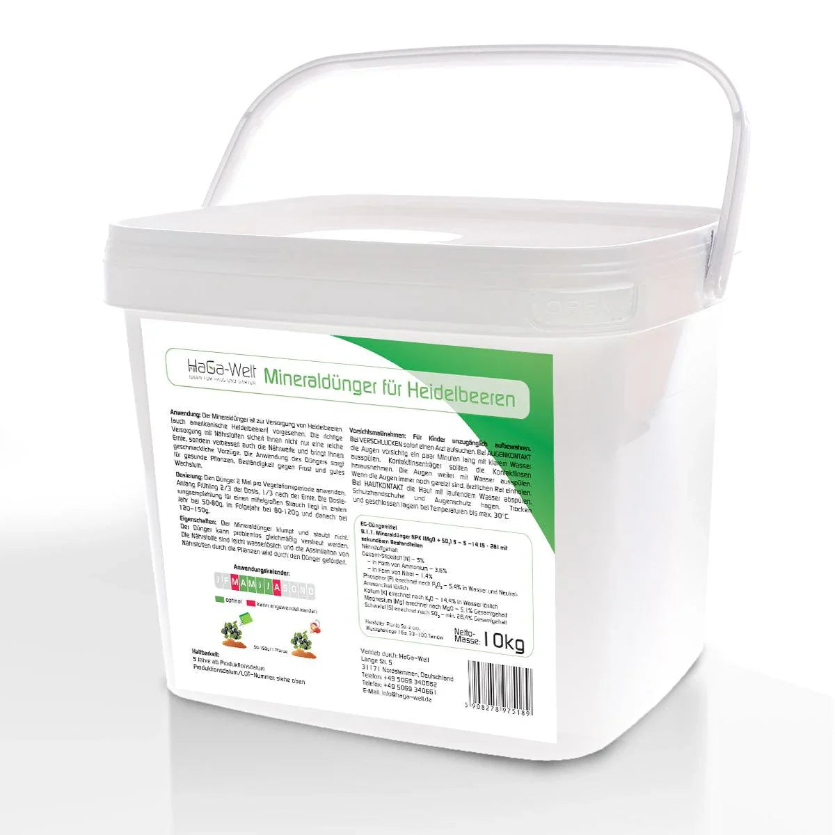 Mineraldünger für Heidelbeeren - Florade.de Düngemittel, Dünger, Heidelbeerdünger, Mineraldünger, Obstdünger, Pflanzendünger