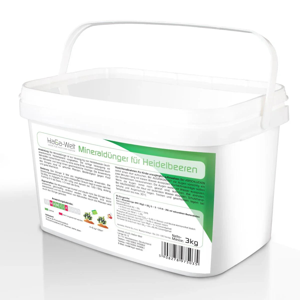 Mineraldünger für Heidelbeeren - Florade.de Düngemittel, Dünger, Heidelbeerdünger, Mineraldünger, Obstdünger, Pflanzendünger