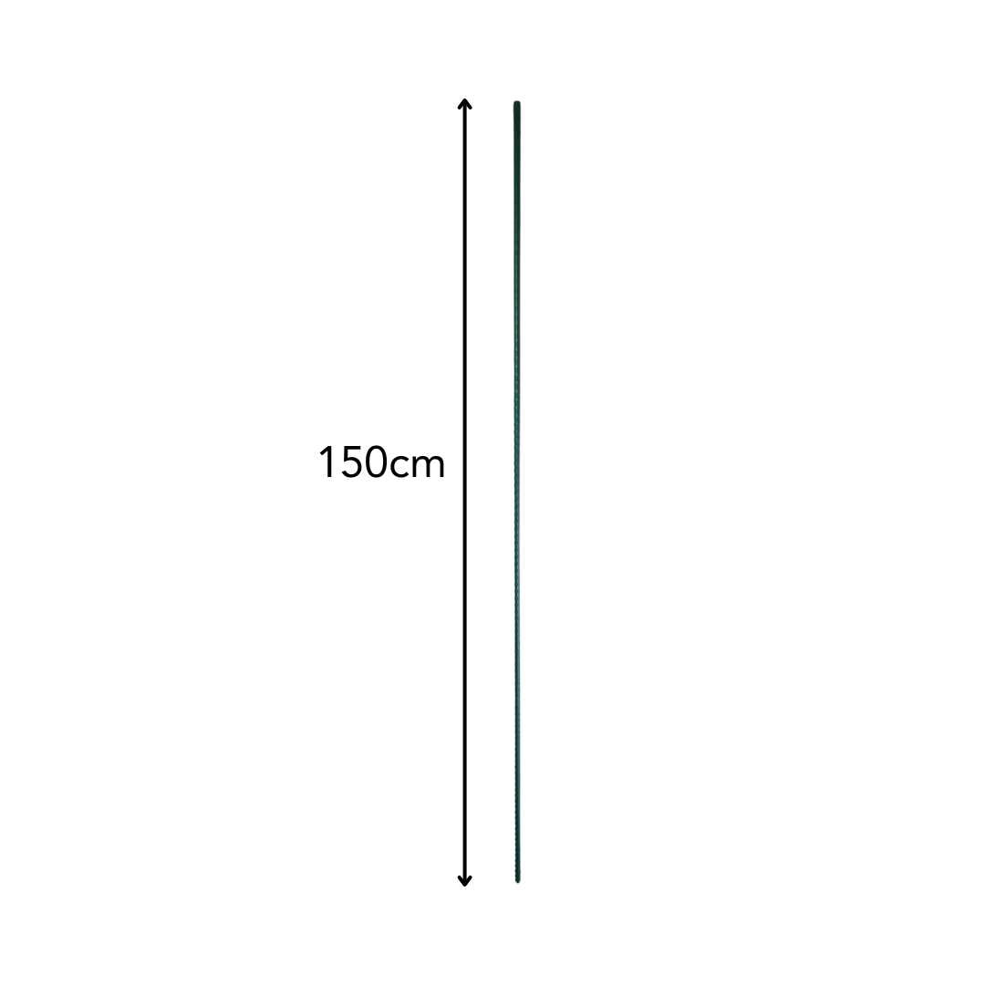 Zaunpfosten 150 cm - Kunststoff beschichtete Stahl - ⌀ 11mm - Grün