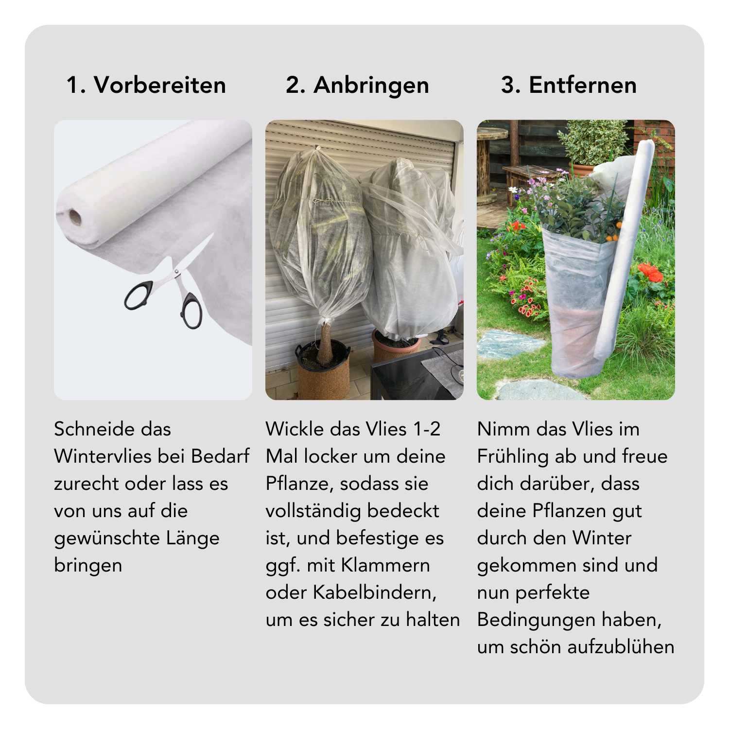 Wintervlies | Thermovlies | Winter Pflanzenschutz | Frostschutz