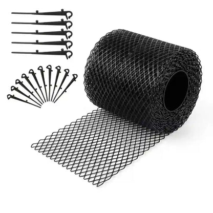 Dachrinnenschutz Laubgitter 15cm x 6m + 10 GRATIS Befestigungshaken