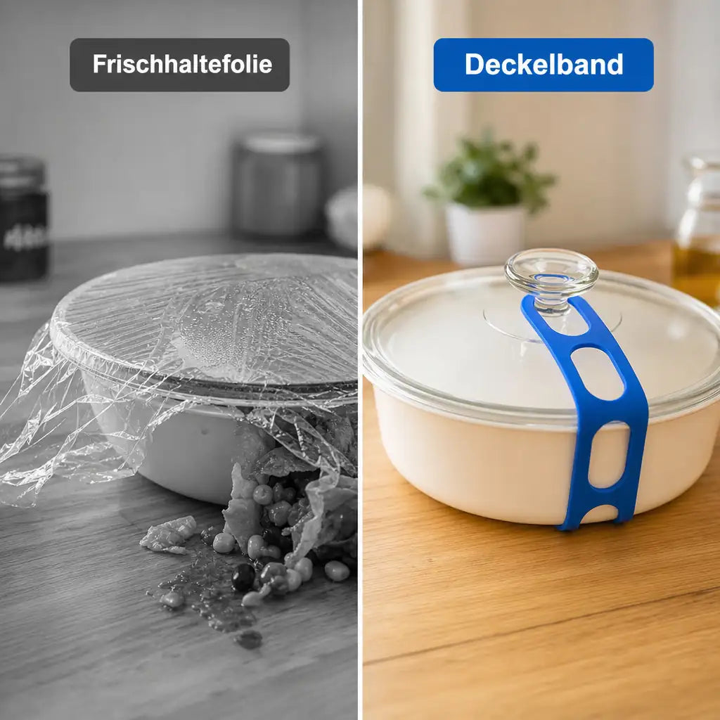 Silikon-Deckelband – Deckel sicher fixieren für Topf, Schüssel & Camping