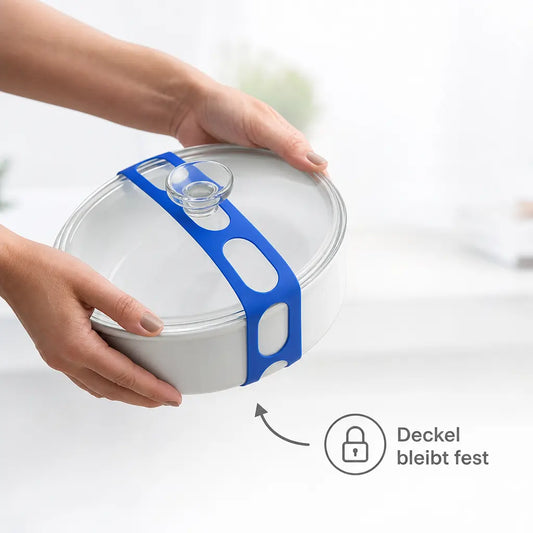 Silikon-Deckelband – Deckel sicher fixieren für Topf, Schüssel & Camping