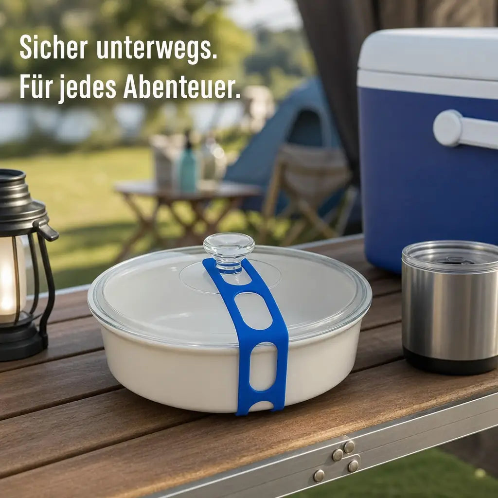 Silikon-Deckelband – Deckel sicher fixieren für Topf, Schüssel & Camping