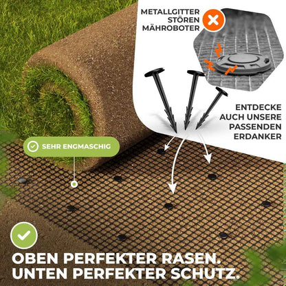 Premium Maulwurfgitter | 270g/m² | Rollrasen-Gitter | Schwarz