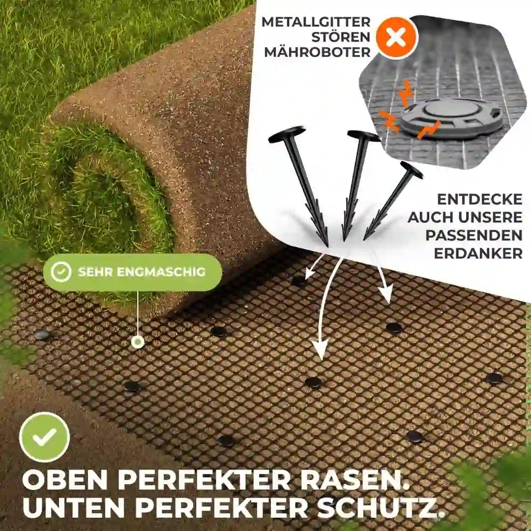 Premium Maulwurfgitter | 270g/m² | Rollrasen-Gitter | Schwarz
