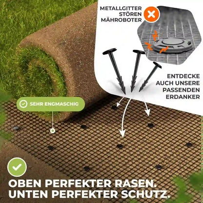 Premium Maulwurfgitter | 270g/m² | Rollrasen-Gitter | Schwarz
