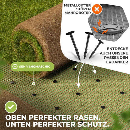 Premium Maulwurfgitter | 270g/m² | Rollrasen-Gitter | Grün