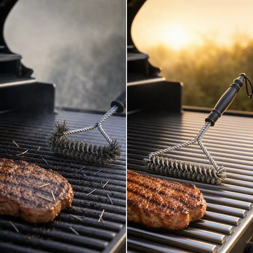 Grillbürste ohne Borsten – Edelstahl