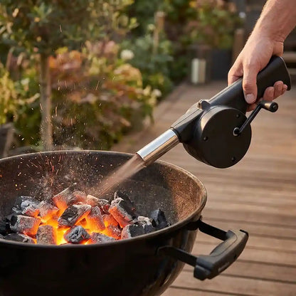 Grillgebläse – Handkurbel