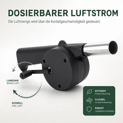 Grillgebläse – Handkurbel
