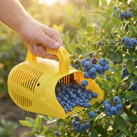 Heidelbeeren-Pflücker – Beerenkamm mit Auffangschale