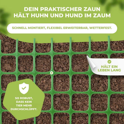 Kunststoffzaun Set mit GRATIS Pfosten & Kabelbindern