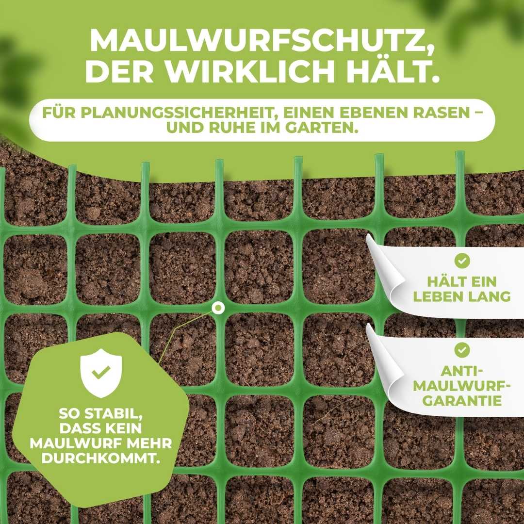 Premium Maulwurfgitter Set | 1,5 m Breite