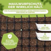Premium Maulwurfgitter | 270g/m² | Rollrasen-Gitter | Schwarz