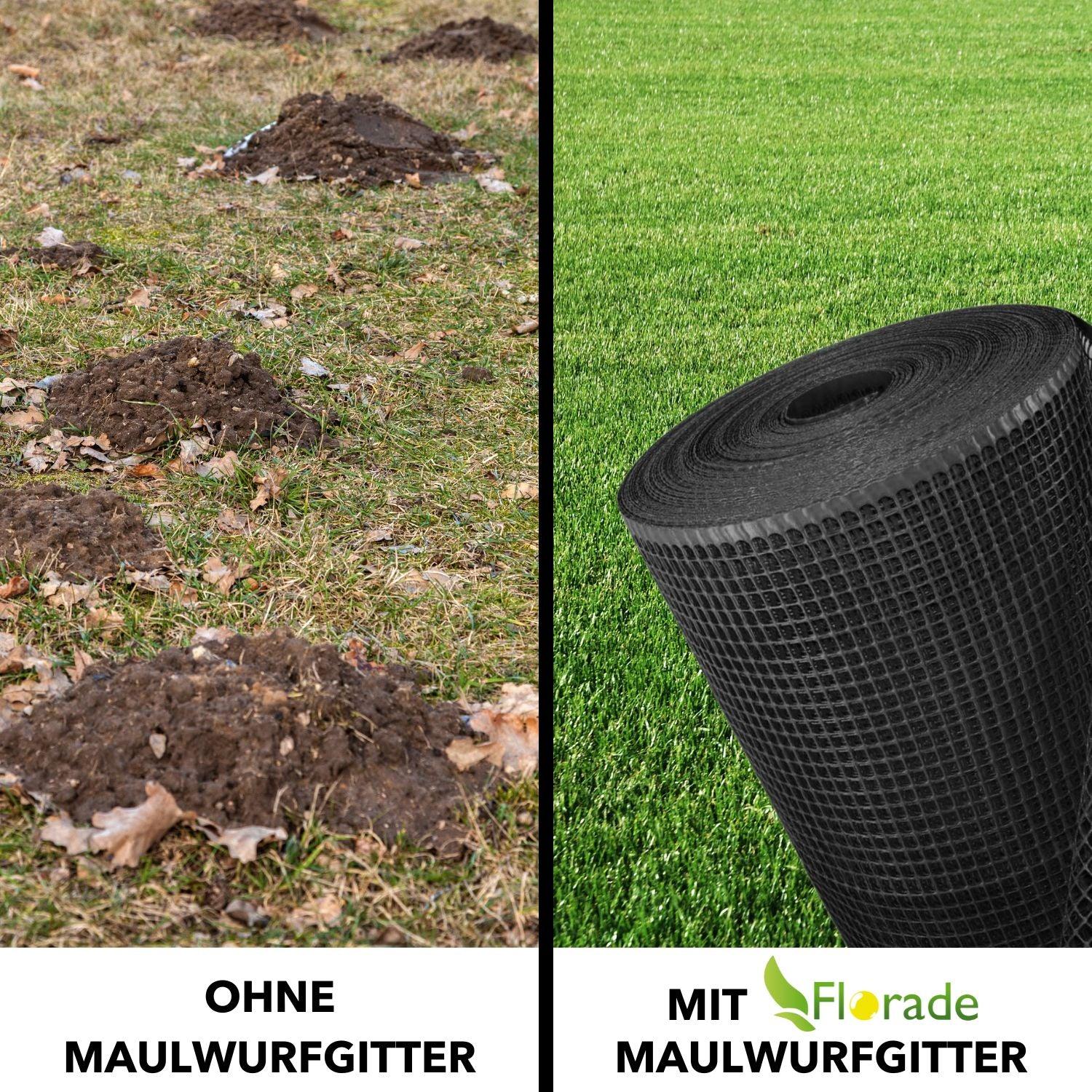 Premium Maulwurfgitter | 330g/m² | Rollrasen-Gitter | Schwarz