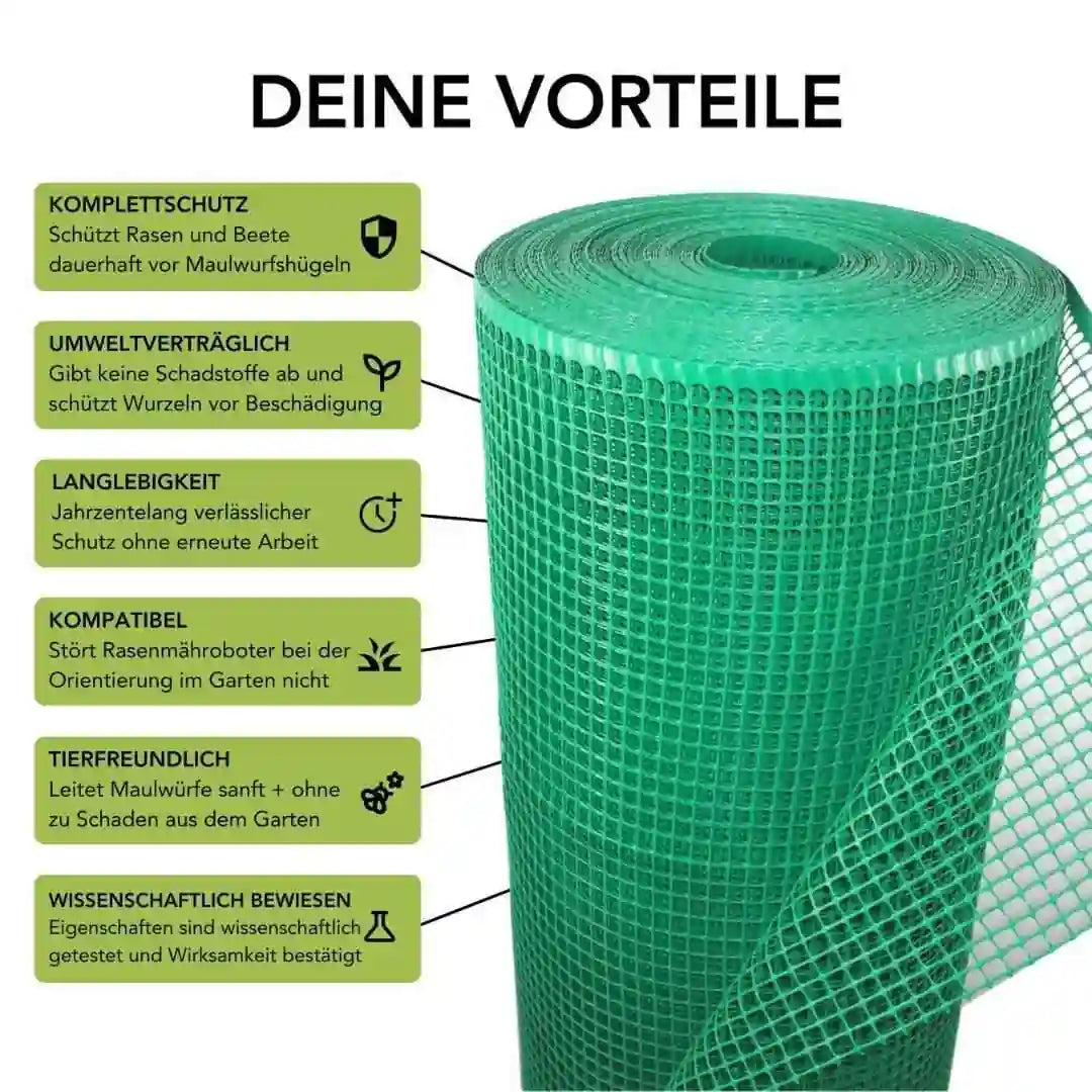 Premium Maulwurfgitter Set | 1,5 m Breite