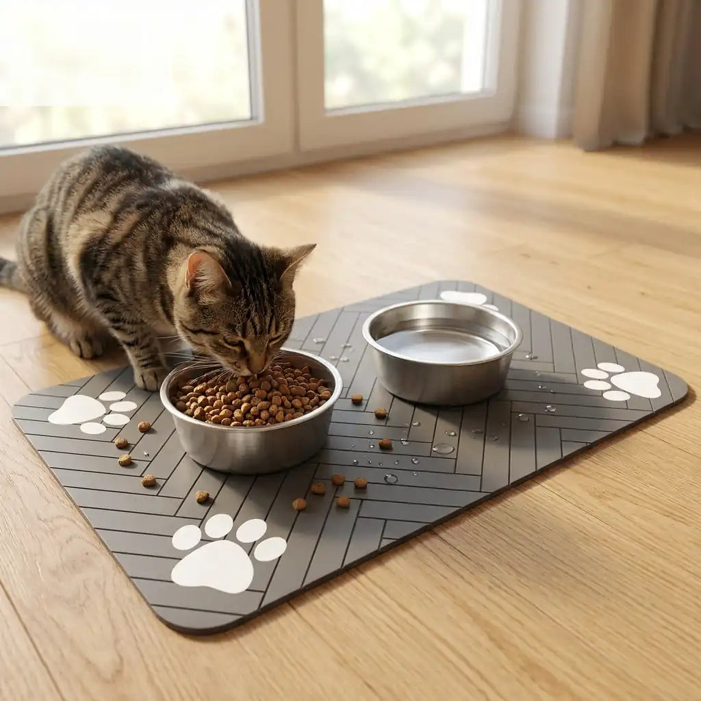 Napfuntersetzer – saugfähige Napfunterlage für Hund & Katze