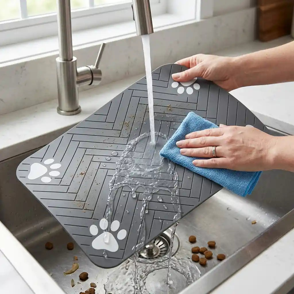 Napfuntersetzer – saugfähige Napfunterlage für Hund & Katze