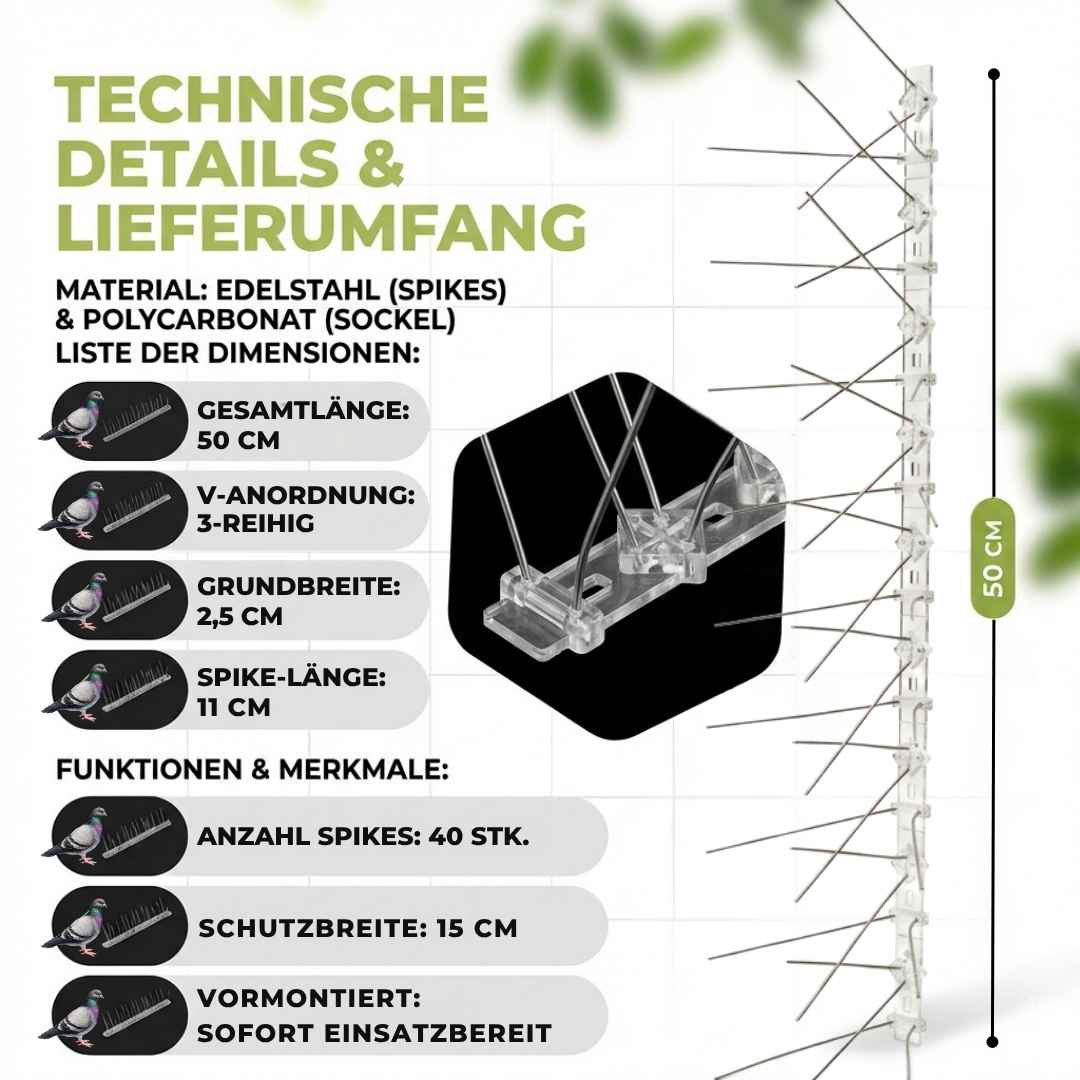 Vogelabwehr Spikes