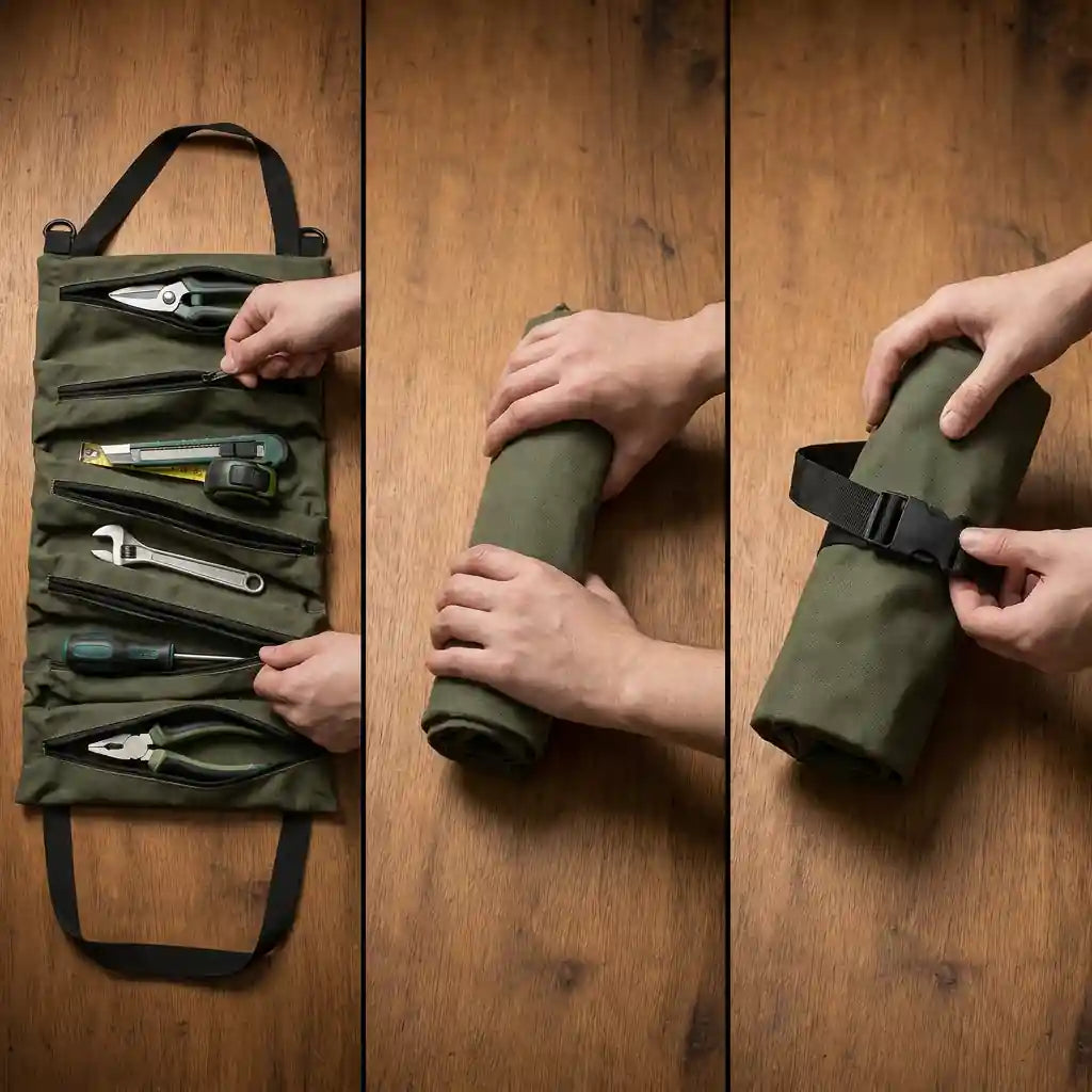 Werkzeugtasche – aufrollbar