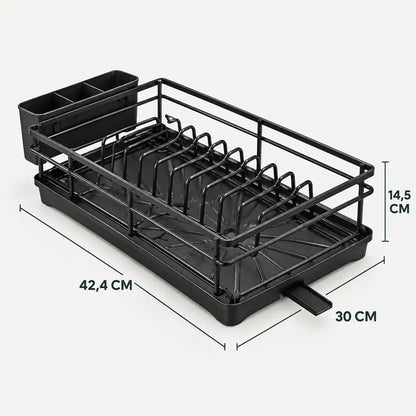 Maße des Abtropfgestells: 42,4 × 30 cm, 14,5 cm hoch
