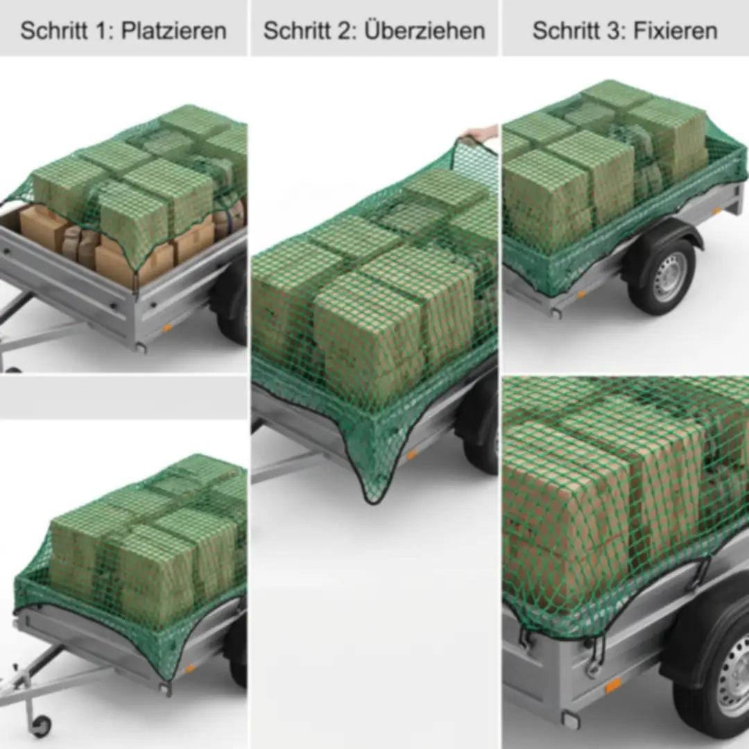 Anwendung in drei Schritten: platzieren, überziehen, fixieren