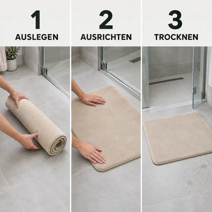 Anwendung in drei Schritten: Auslegen, Ausrichten, Trocknen