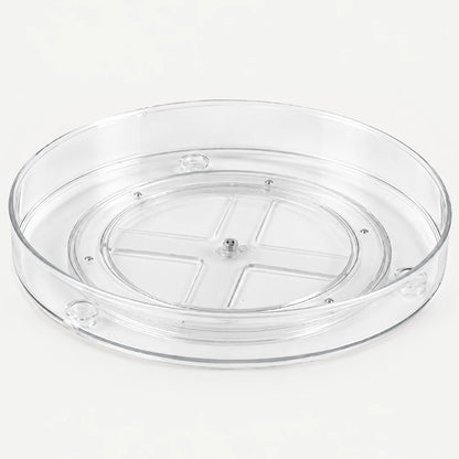 Drehteller transparent, leer im Studio – Kühlschrank Organizer