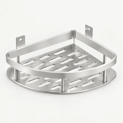 Duschablage Ecke ohne Bohren – Eckregal in Silber