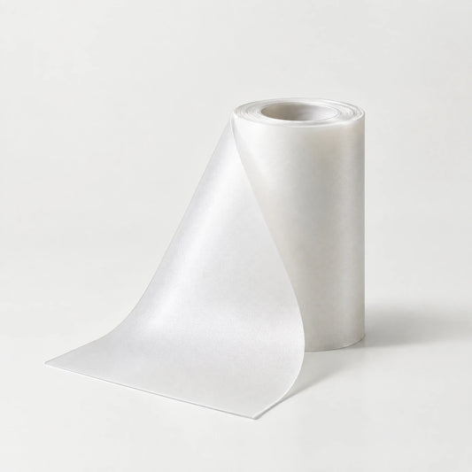 Fensterfolie Sichtschutz als Rolle, milchig mattierte Milchglasfolie im Studio