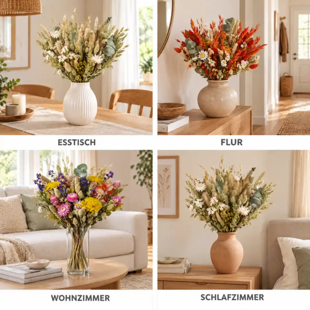 Trockenblumen als Deko für Esstisch, Flur, Wohnzimmer und Schlafzimmer