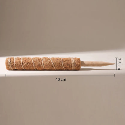 Kokosstab mit Maßangaben 40 cm Länge und 2,5 cm Durchmesser