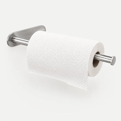 Küchenrollenhalter aus Edelstahl in Silber mit Küchenrolle, Studioaufnahme