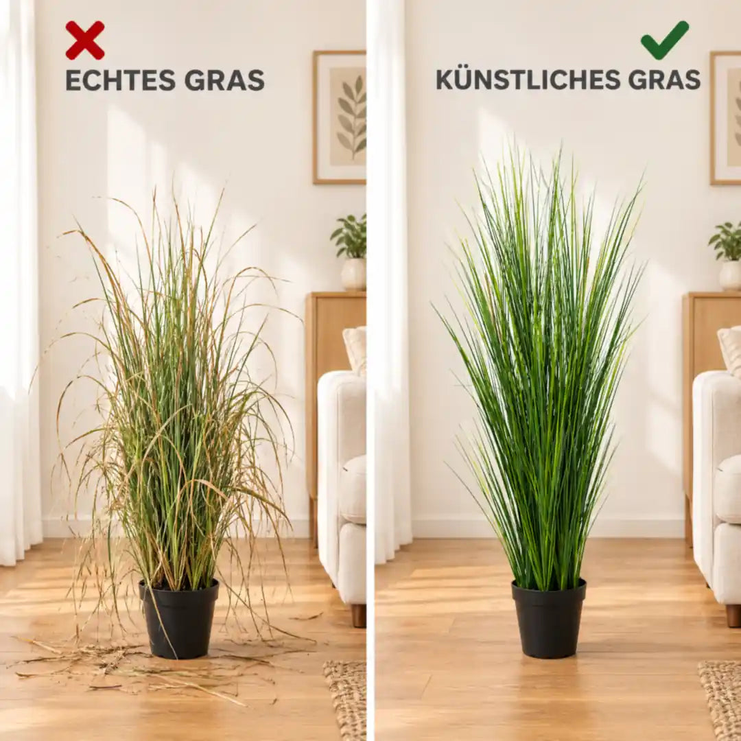 Künstliche Gräser – großes Ziergras, 130 cm im Topf