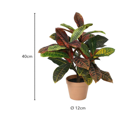 Größe künstlicher Kroton: 40 cm, Topf Ø 12 cm
