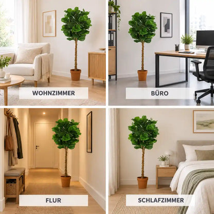 Künstliche Geigenfeige im Wohnzimmer, Büro, Flur und Schlafzimmer