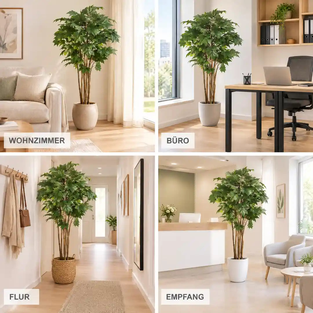 Künstlicher Ahornbaum im Wohnzimmer, Büro, Flur und Empfangsbereich