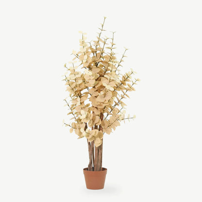 Künstlicher Eukalyptus in Gelb, 125 cm im Topf