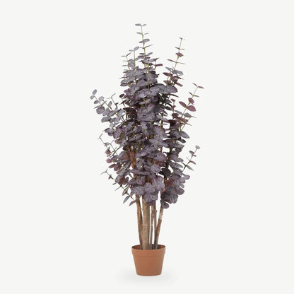 Künstlicher Eukalyptus in Lila, 120 cm im Topf