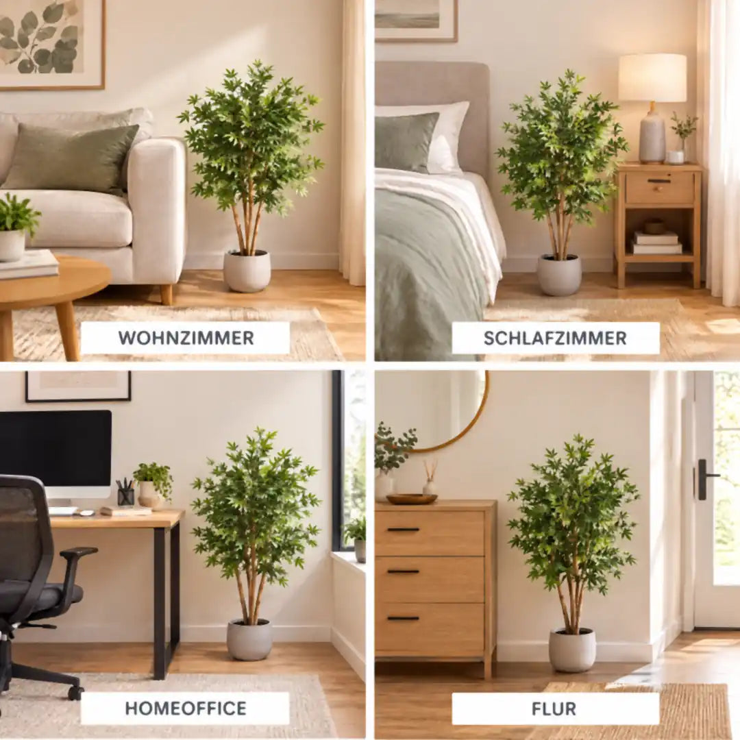 Künstlicher Japanischer Ahorn im Wohnzimmer, Schlafzimmer, Homeoffice und Flur