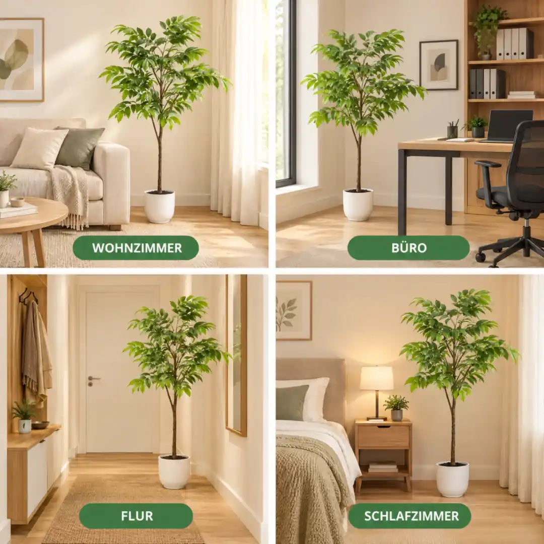 Der Kunstbaum in Wohnzimmer, Büro, Flur und Schlafzimmer