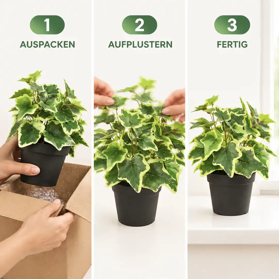 Anwendung in drei Schritten: Auspacken, Aufplustern, Fertig
