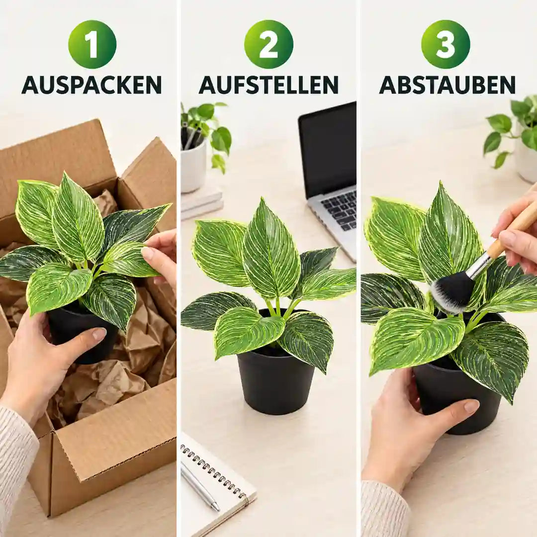 Kunstpflanze klein – Philodendron Birkin 20 cm online kaufen