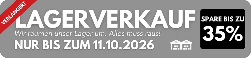 Lagerverkauf verlängert bei Florade – bis zu 35 % sparen, nur bis zum 11.10.2026